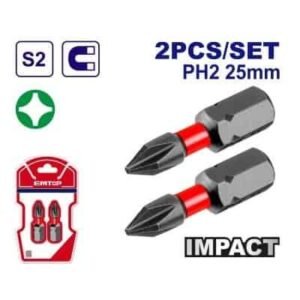 EMTOP EMBOUT TOURNEVIS PH25MM 2PCS ESBTM5PH225