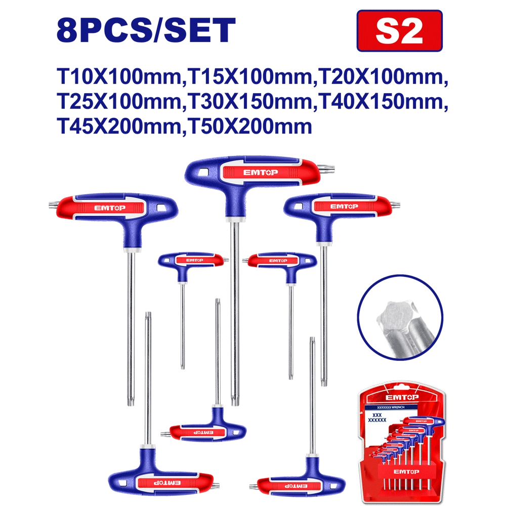 EMTOP CLE TORX 8PCS ETHW6063