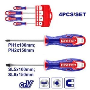 EMTOP TOURNEVIS 4PCS ESST0402