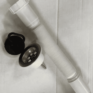 SIPHON LAVABO CORDION INOX BLANC